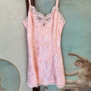 Vintage Victorias Secret Pink Fairy Slip Nightgown Medium